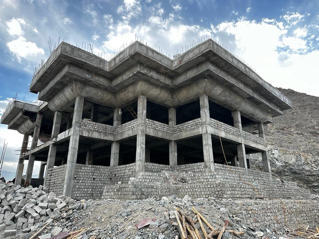Construction of the prayer hall