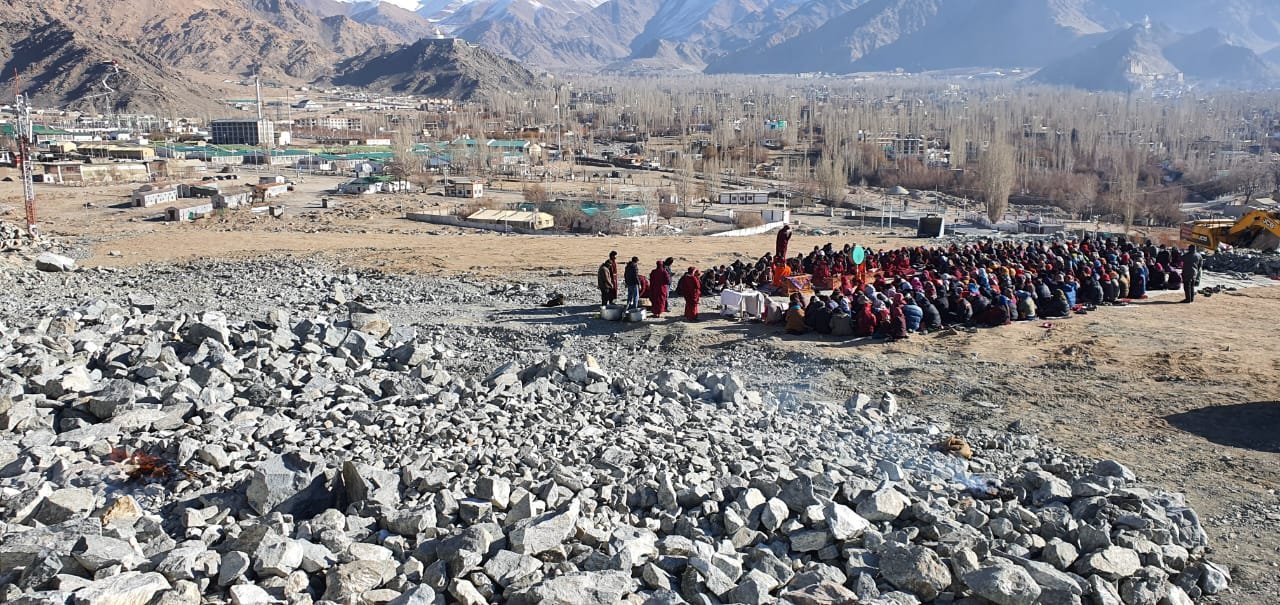 Opening ceremony at the project site