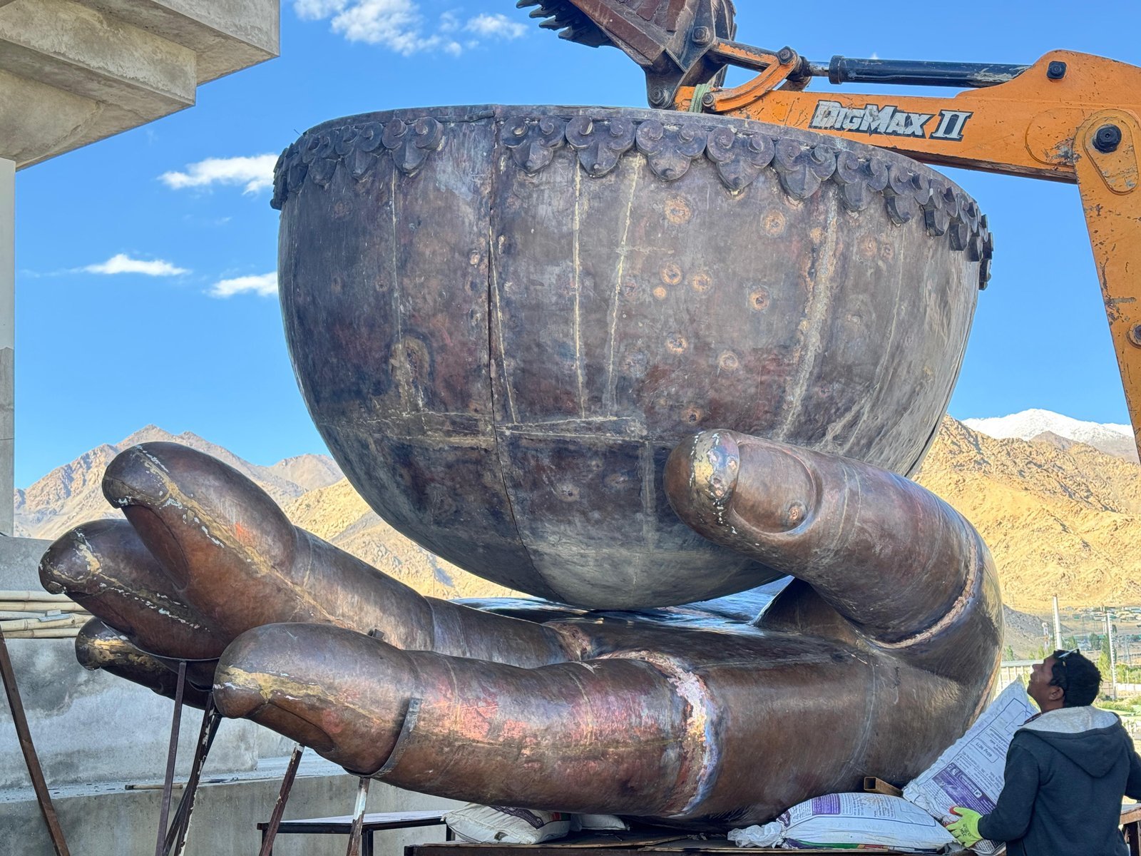 Copper statue components at Skara